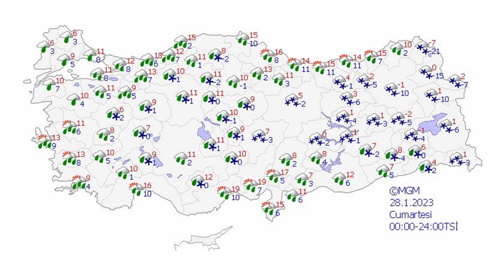 Meteoroloji'den 13 il için kar yağışı uyarısı (İstanbul, Ankara ve diğer illerde bugün hava nasıl olacak?) - 13
