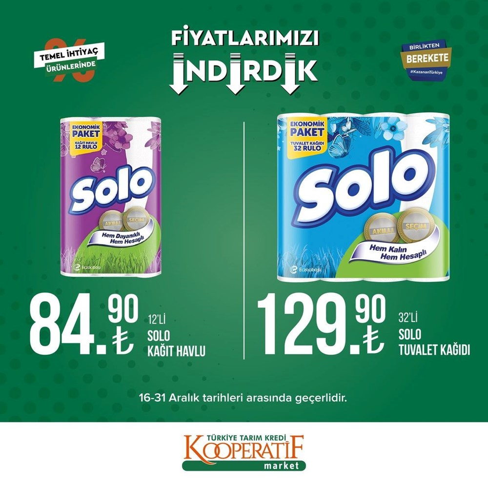 Tarım Kredi Kooperatif Market yeni indirimli ürünler listesini yayınladı (16-31 Aralık güncel indirimli ürünler kataloğu) - 2