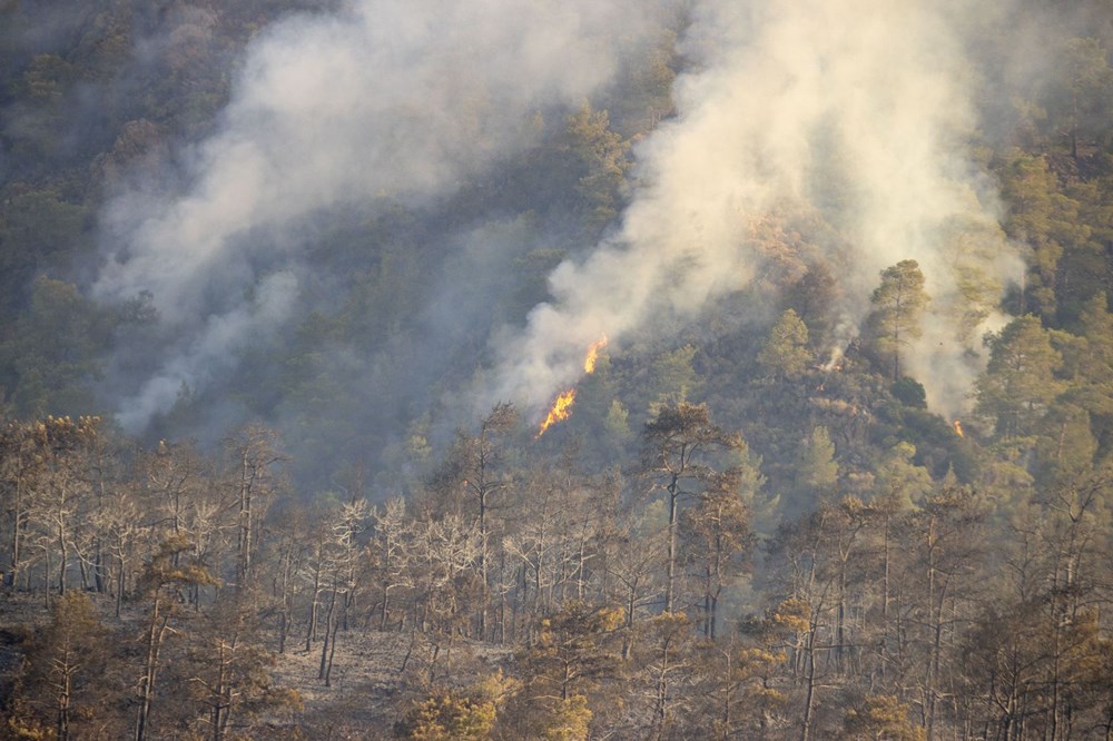 Marmaris'te orman yangını: Alevlerle mücadelede 2. gün - 4