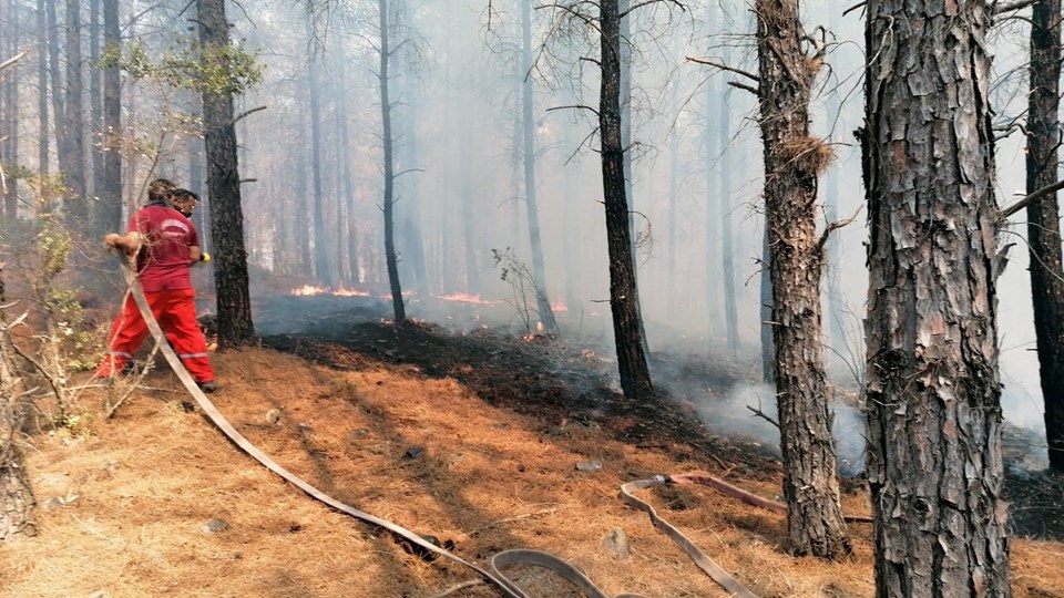 Antalya Kaş'ta korkutan orman yangını - 1