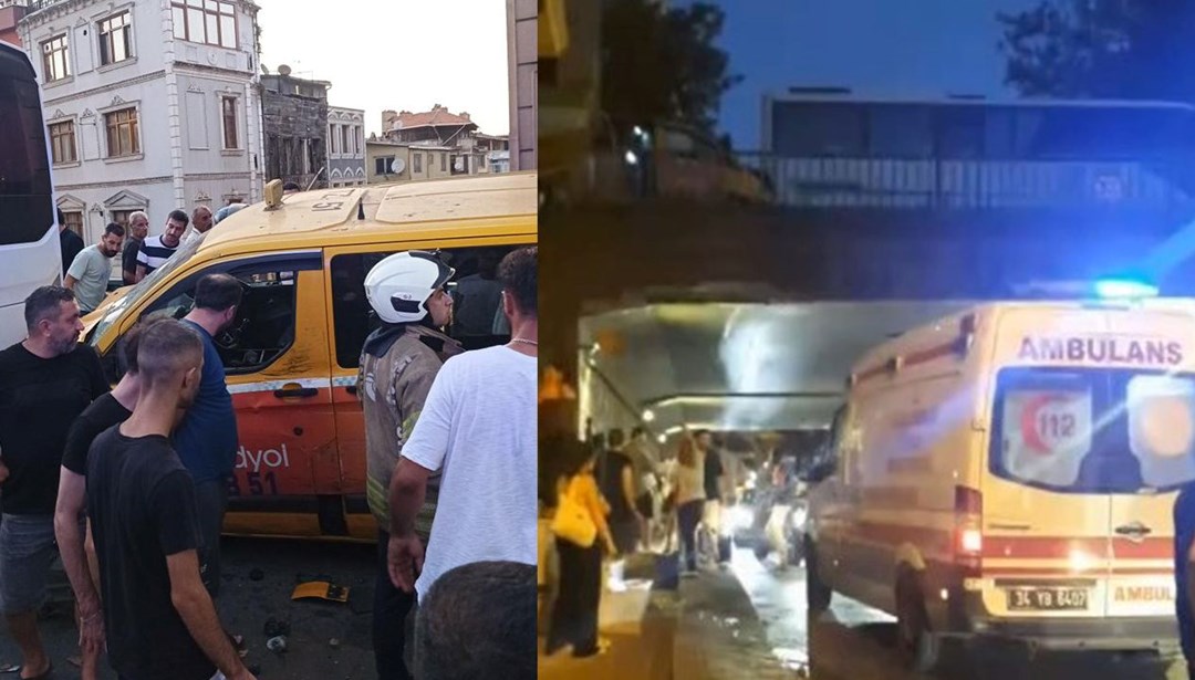 Beyoğlu'nda dolmuş kazası: 2'si ağır 5 yaralı