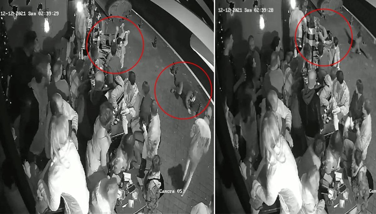 'Superman'im' diyerek kafedeki masaların üzerine atladı