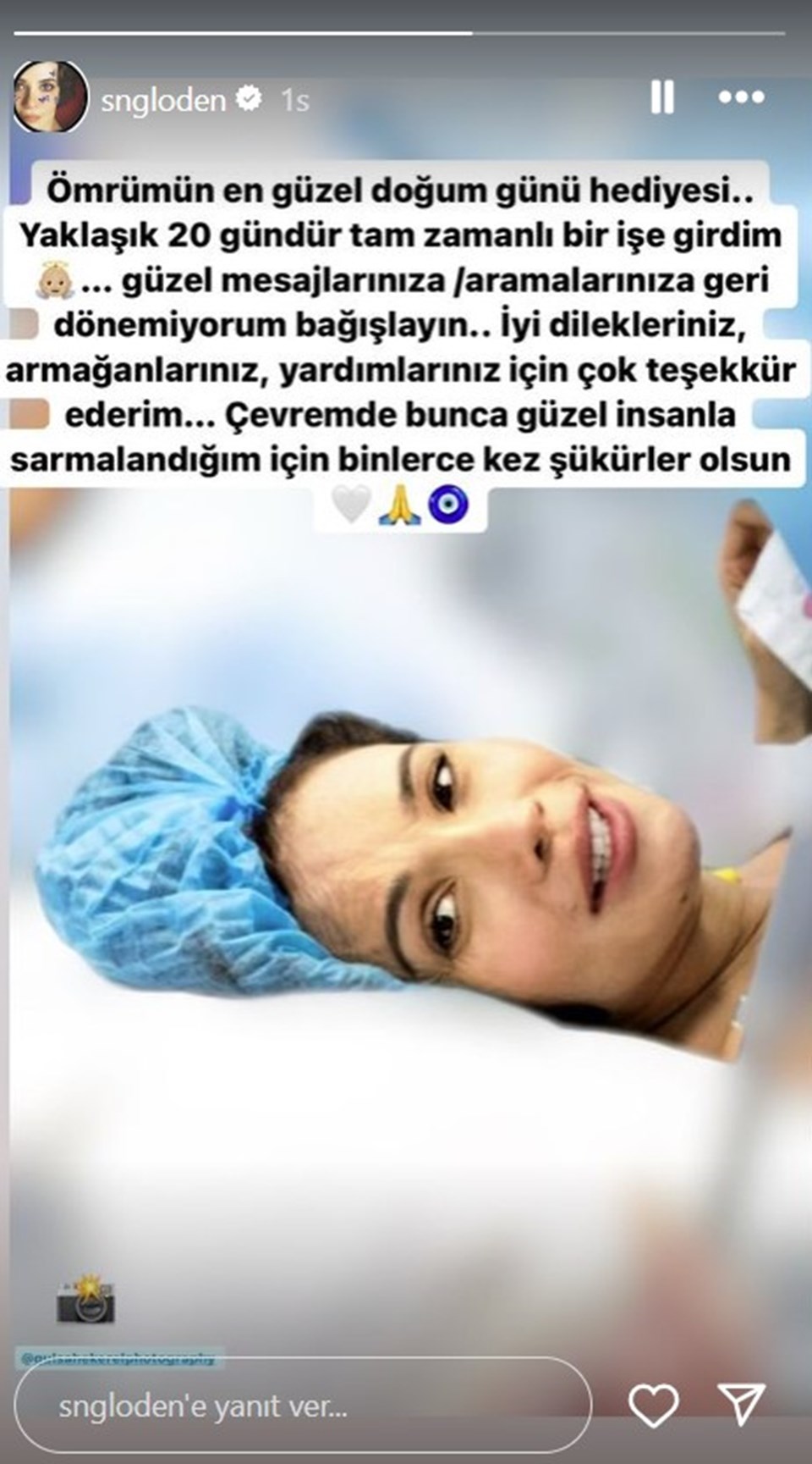 Songül Öden'den doğum fotoğrafı: Ömrümün en güzel doğum günü hediyesi - 1