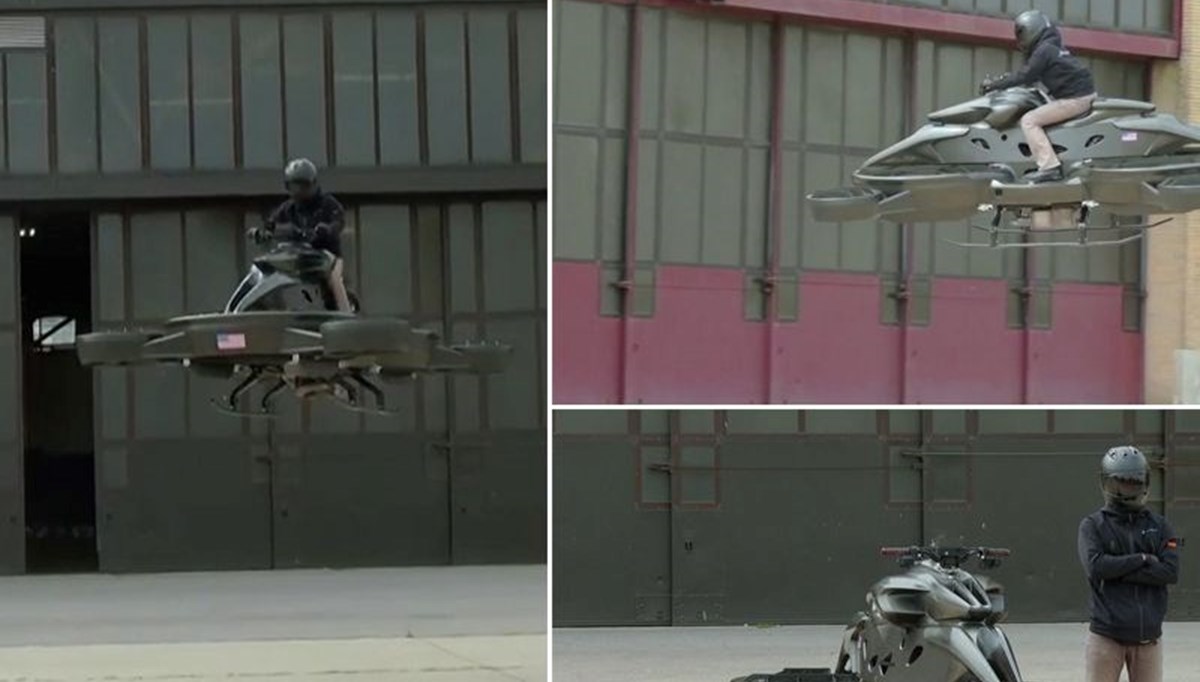 Uçan motosiklet görücüye çıktı