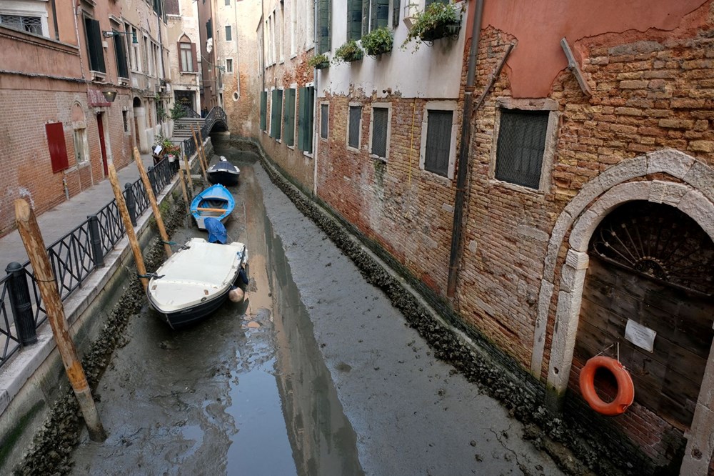 İtalya'da kuraklık alarmı: Venedik'in kanalları kurumaya başladı - Son Dakika Dünya Haberleri | NTV Haber
