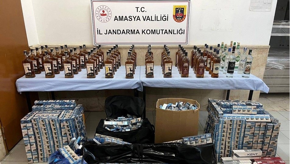 Amasya’da sahte içki ve kaçak sigara operasyonu