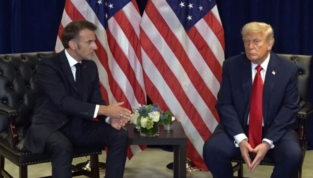 Trump ve Macron görüşmesinde