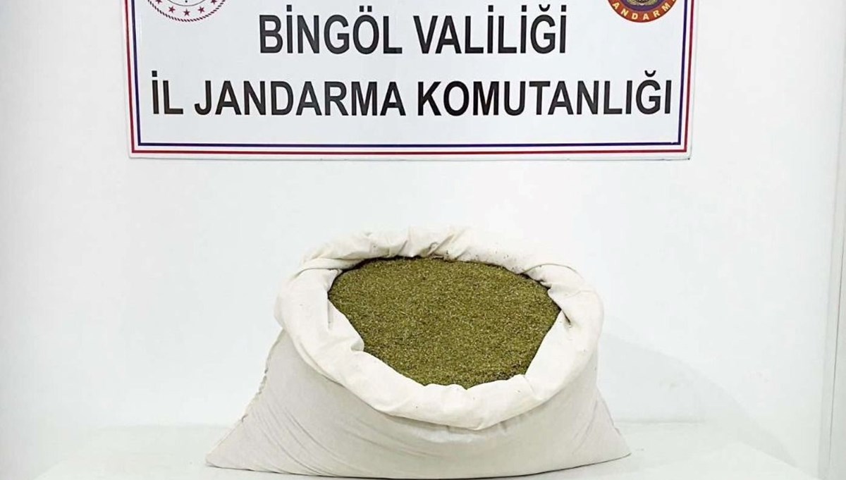 Bingöl'de 18 kilo 500 gram esrar ele geçirildi