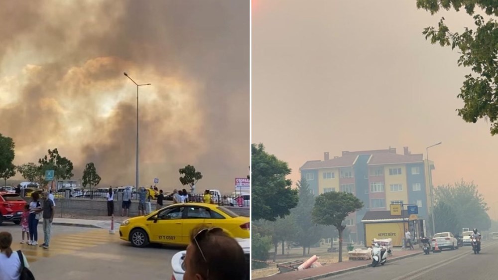 Çanakkale'de orman yangını bir anda büyüdü: 785 kişi tahliye edildi - 11