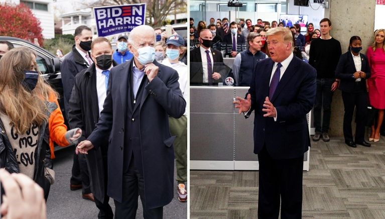 ABD'de seçim gününde Trump Washington'da, Biden Pennsylvania ve Delaware'de