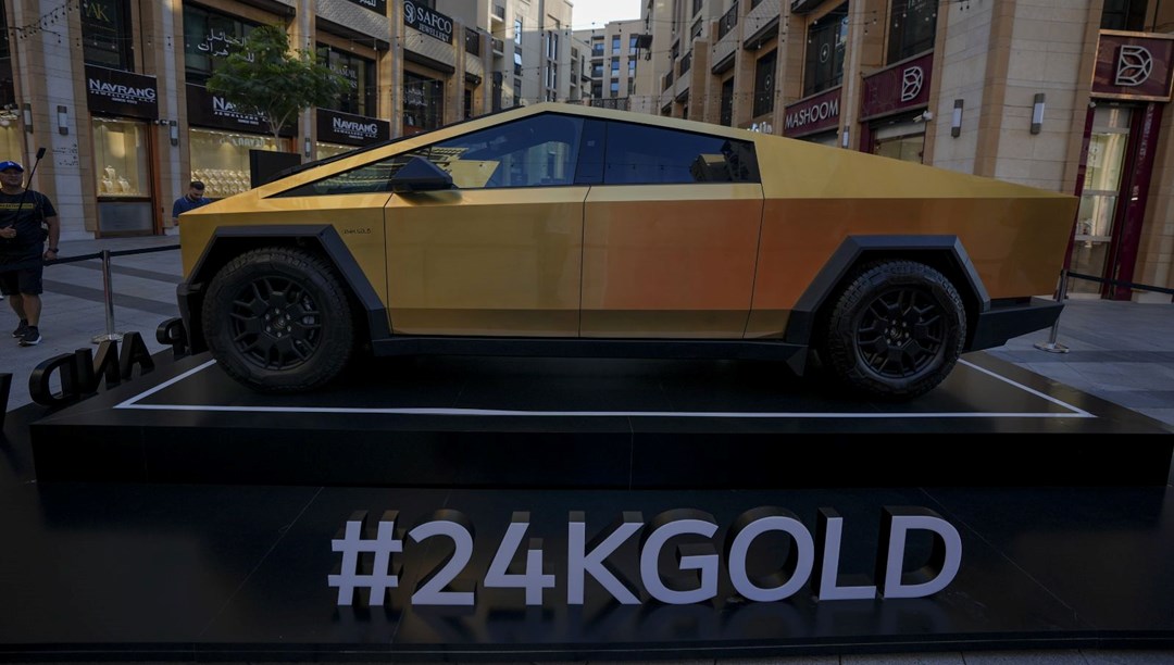 Burası dünyanın altın merkezi: 24 ayar altın kaplama Tesla Cybertruck çekilişle hediye edilecek