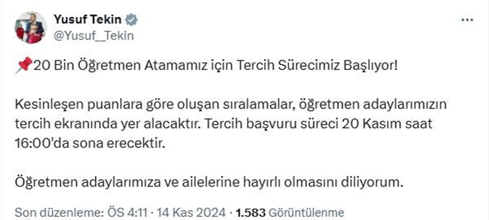 Sözleşmeli öğretmenlik atama tercihleri başladı: Sözleşmeli öğretmenlik tercih başvurusu nasıl yapılır? (2024 MEB 20 bin öğretmen atama takvimi) - 3