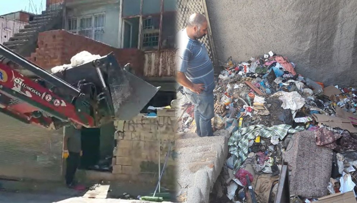 İstanbul’dan memleketine döndü: Evinin girişinin çöple dolu olduğunu gördü