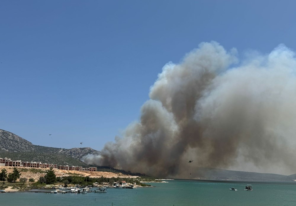 İzmir'de orman yangını: İki ev zarar gördü - 5