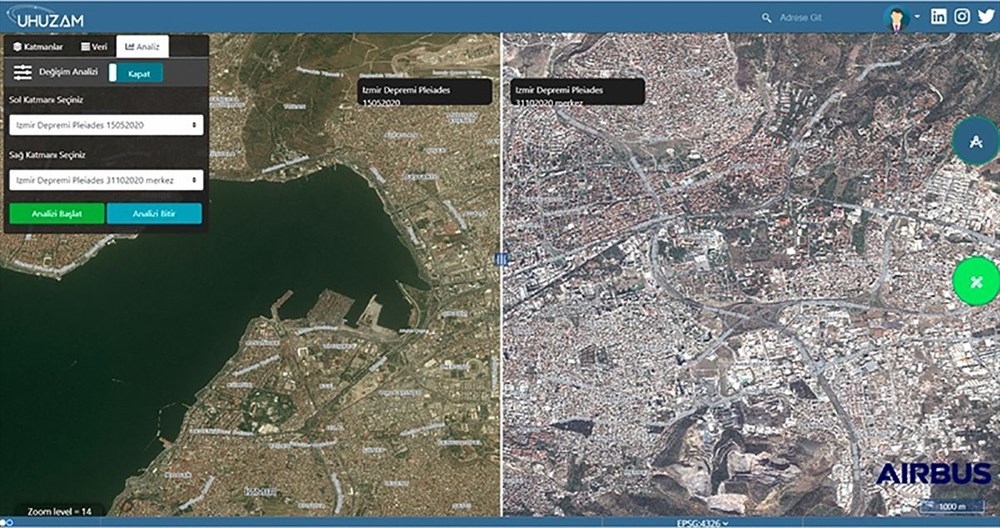 İzmir'deki yıkım uzaydan görüntülendi - 14