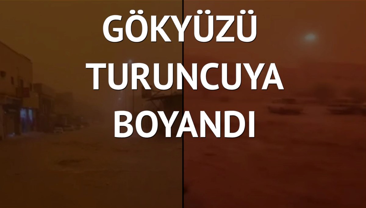 Kum fırtınası gökyüzünü bu hale getirdi