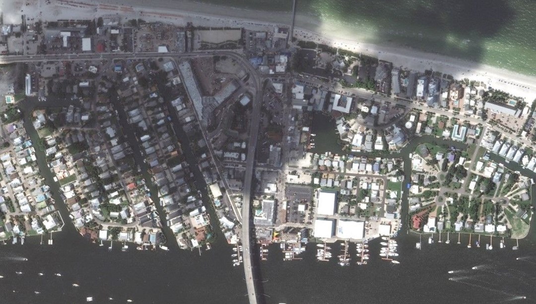 Ian Kasırgası'nın neden olduğu yıkımın öncesi ve sonrası uydudan görüntülendi