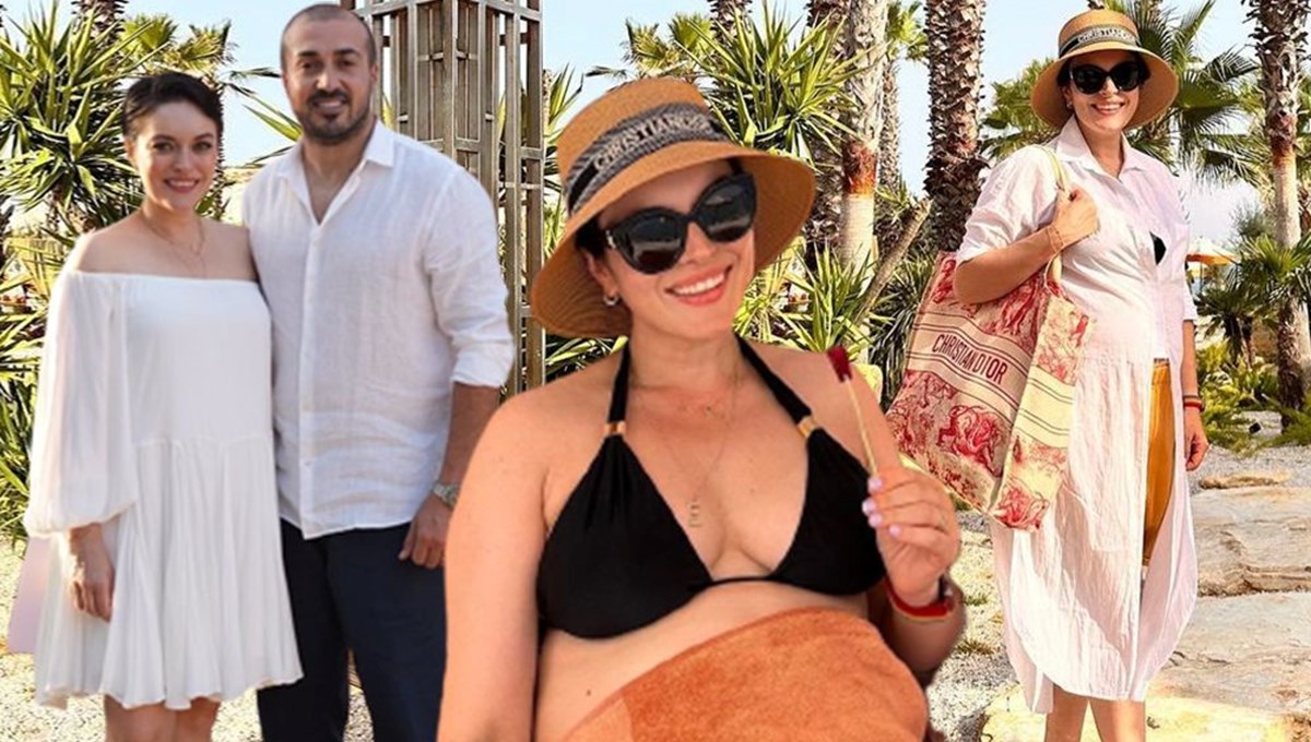 Ezgi Mola'dan karnı burnunda tatil pozları Ezgi Mola'dan karnı burnunda tatil pozları