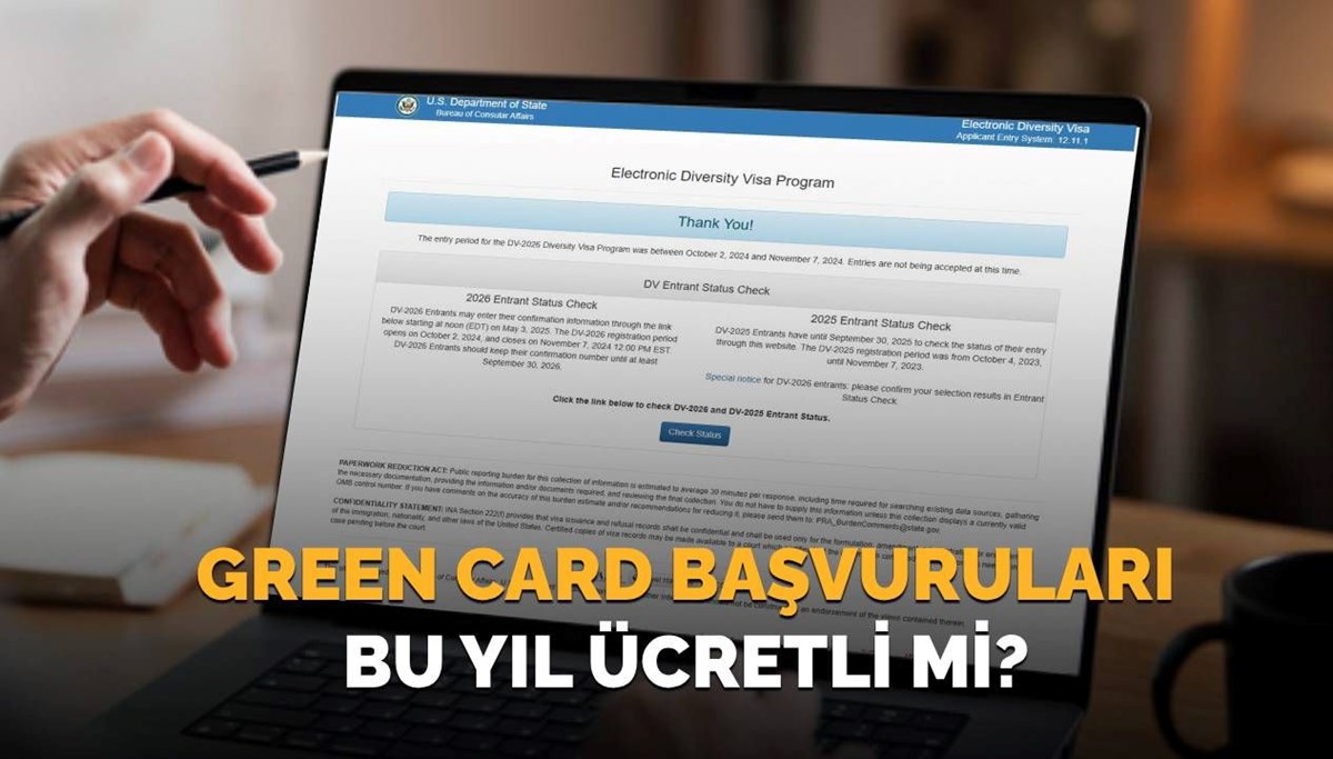 Green Card başvuruları bu yıl ücretli mi olacak? Green Card başvuru şartları Green Card başvuruları bu yıl ücretli mi olacak? Green Card başvuru şartları