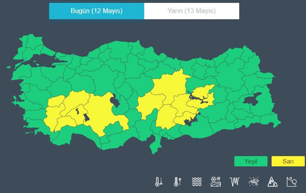 Hafta sonundan itibaren sıcaklıklar artıyor (12 Mayıs MGM hava durumu raporu) - 5