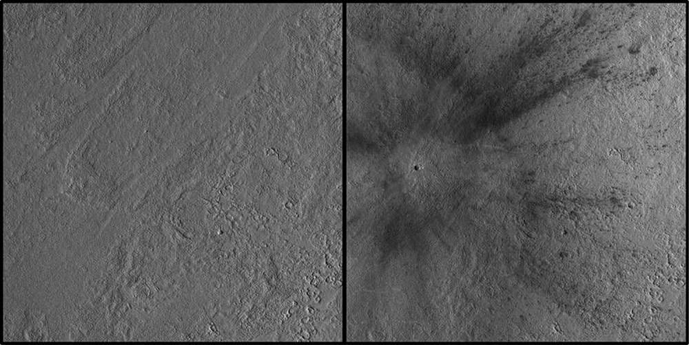Mars'a çarpan meteorun etkisi şaşırttı: Devasa krater fotoğraflandı - 4