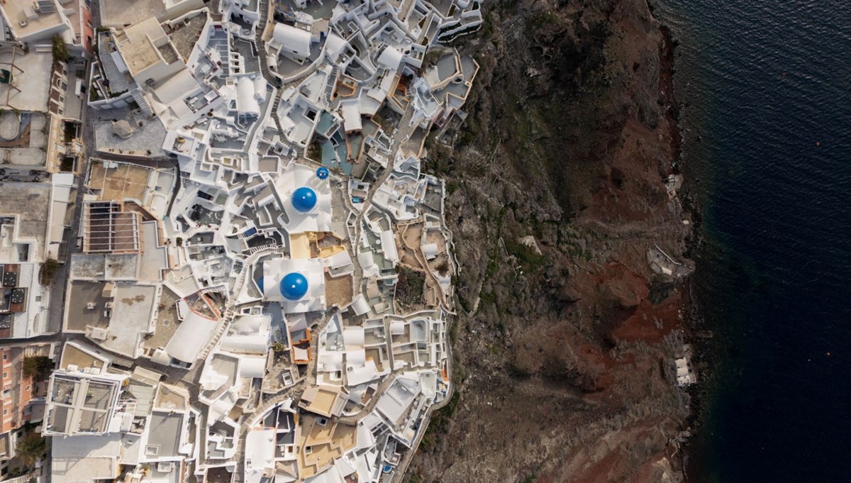 Santorini'de yanardağ Santorini'de yanardağ