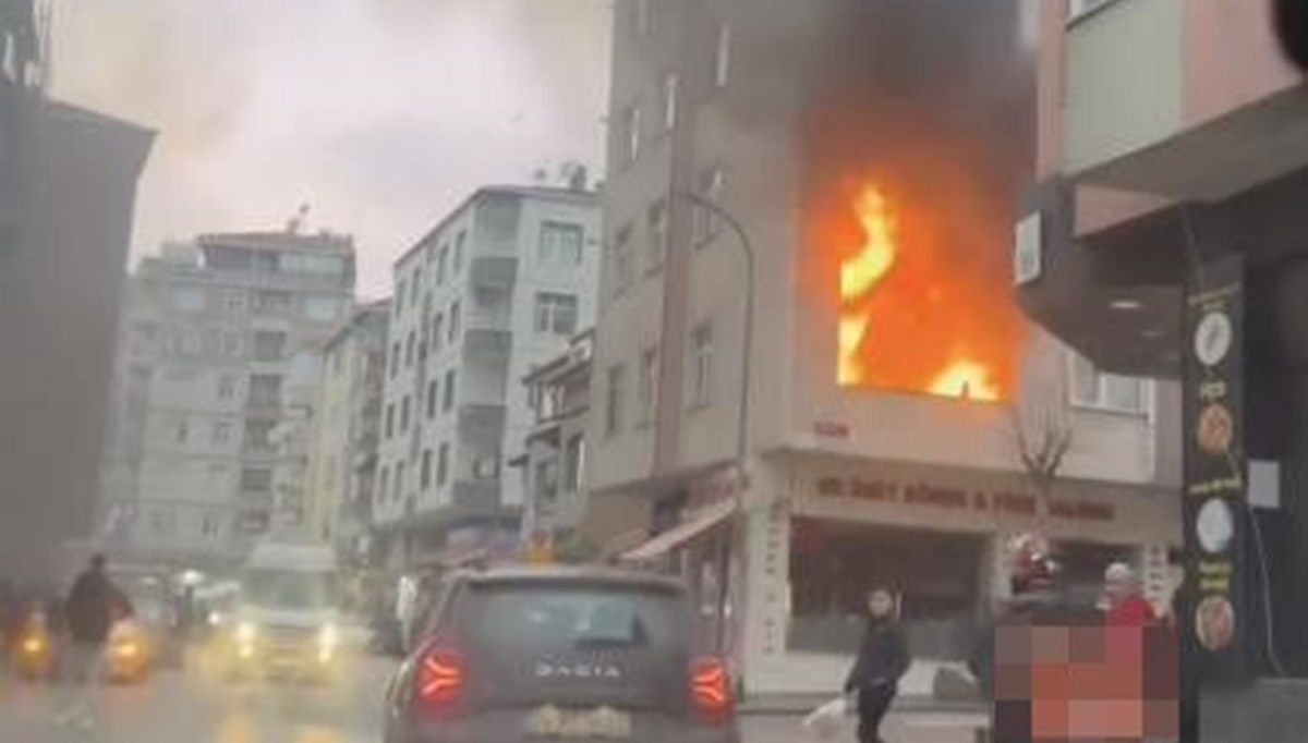 Pendik’te korku dolu anlar: Dairede çıkan yangında tüp patladı