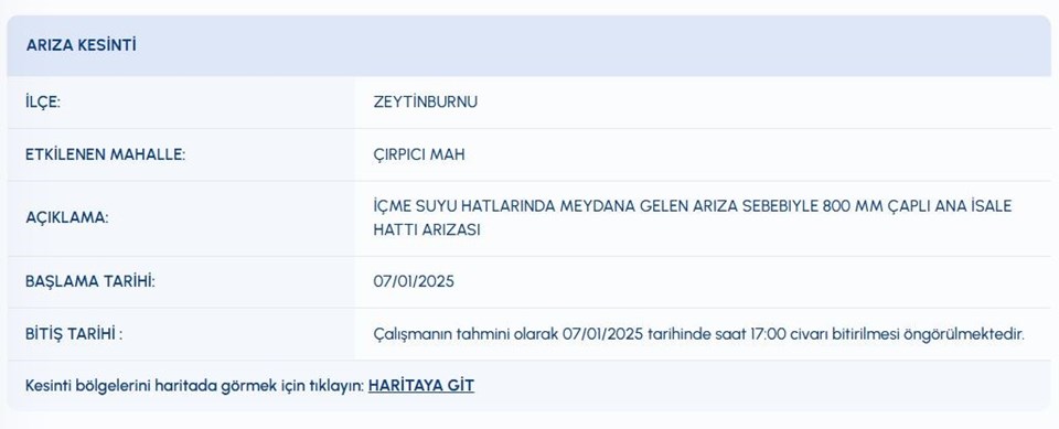 Zeytinburnu'da sular ne zaman gelecek? İSKİ 7 Ocak su kesintisi programı - 7