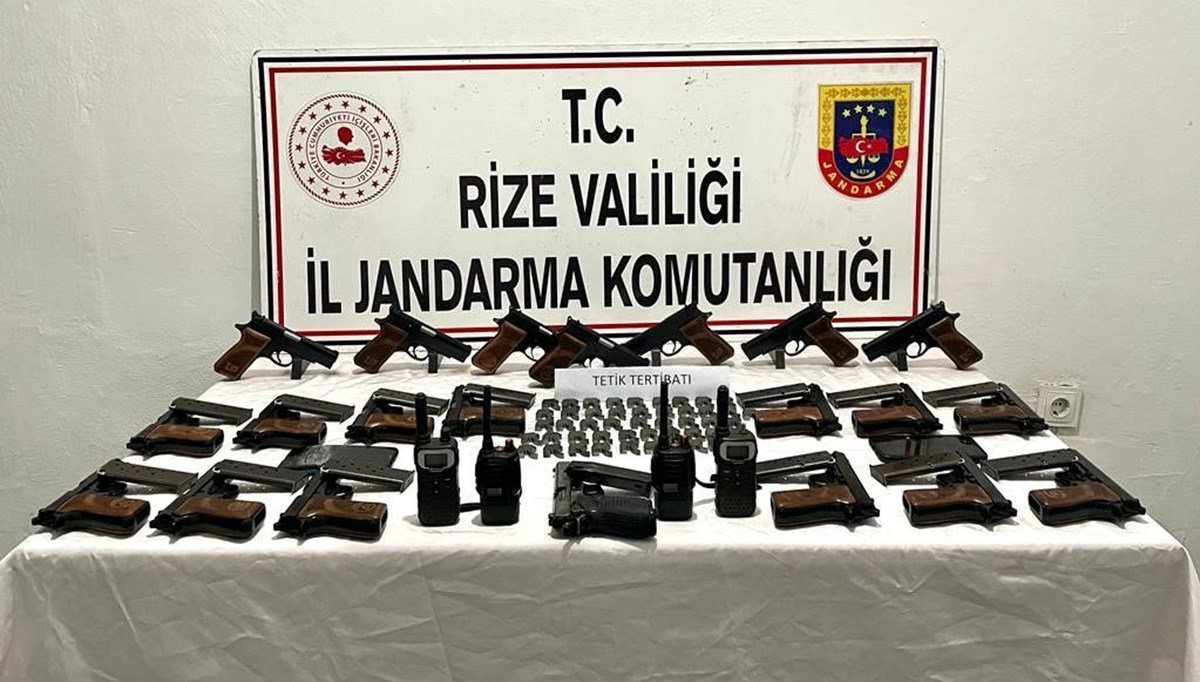 Rize'de yayla evlerine kaçak silah baskını Rize'de yayla evlerine kaçak silah baskını