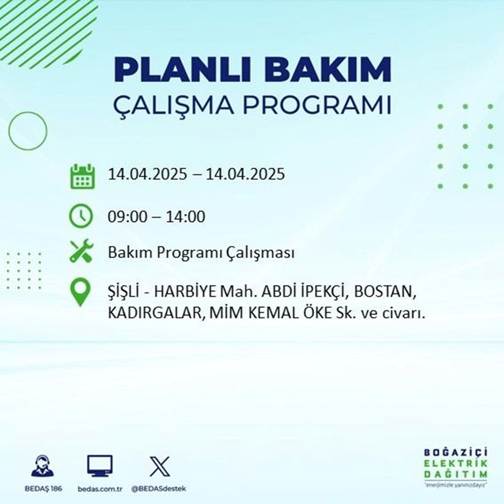 İstanbul'un 23 ilçesinde elektrik kesintisi: Elektrikler ne vakit gelecek? 9 saat sürecek (14 Nisan BEDAŞ kesinti programı) 173 13qPNSQ2Pk XzlcsmewZYg