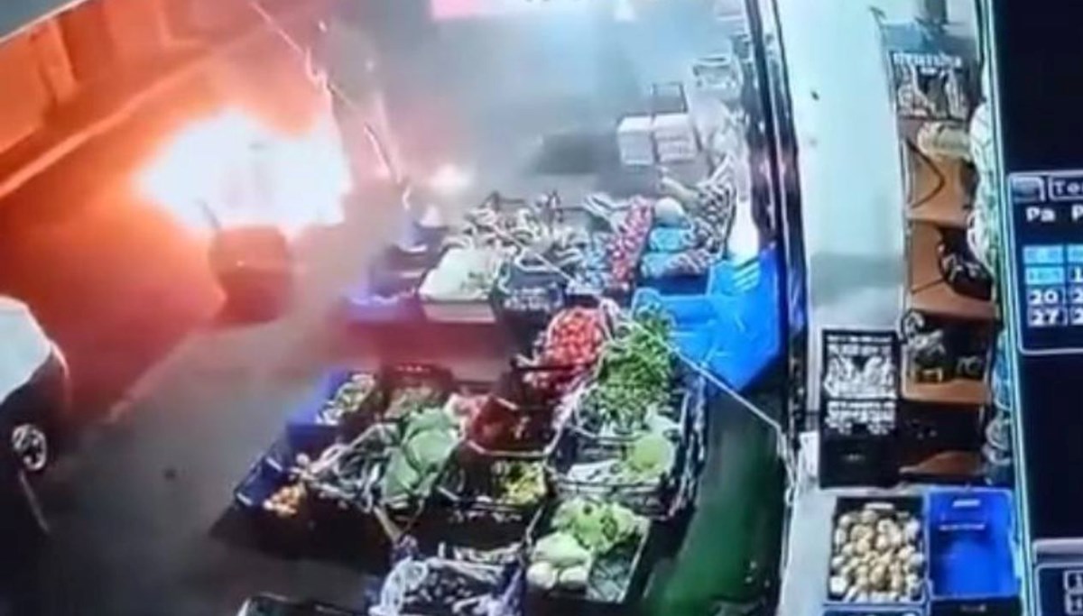 Küçükçekmece'de markete molotoflu saldırı