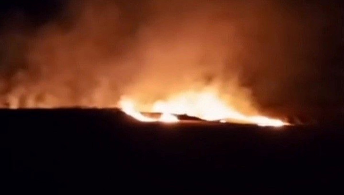 Tekirdağ'da buğday tarlası yandı Tekirdağ'da buğday tarlası yandı