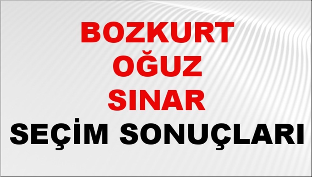 Bozkurt Oğuz Sınar Seçim Sonuçları 2024 Canlı: 31 Mart 2024 Türkiye Bozkurt Oğuz Sınar Yerel Seçim Sonucu ve İlçe İlçe YSK Oy Sonuçları Son Dakika - 1