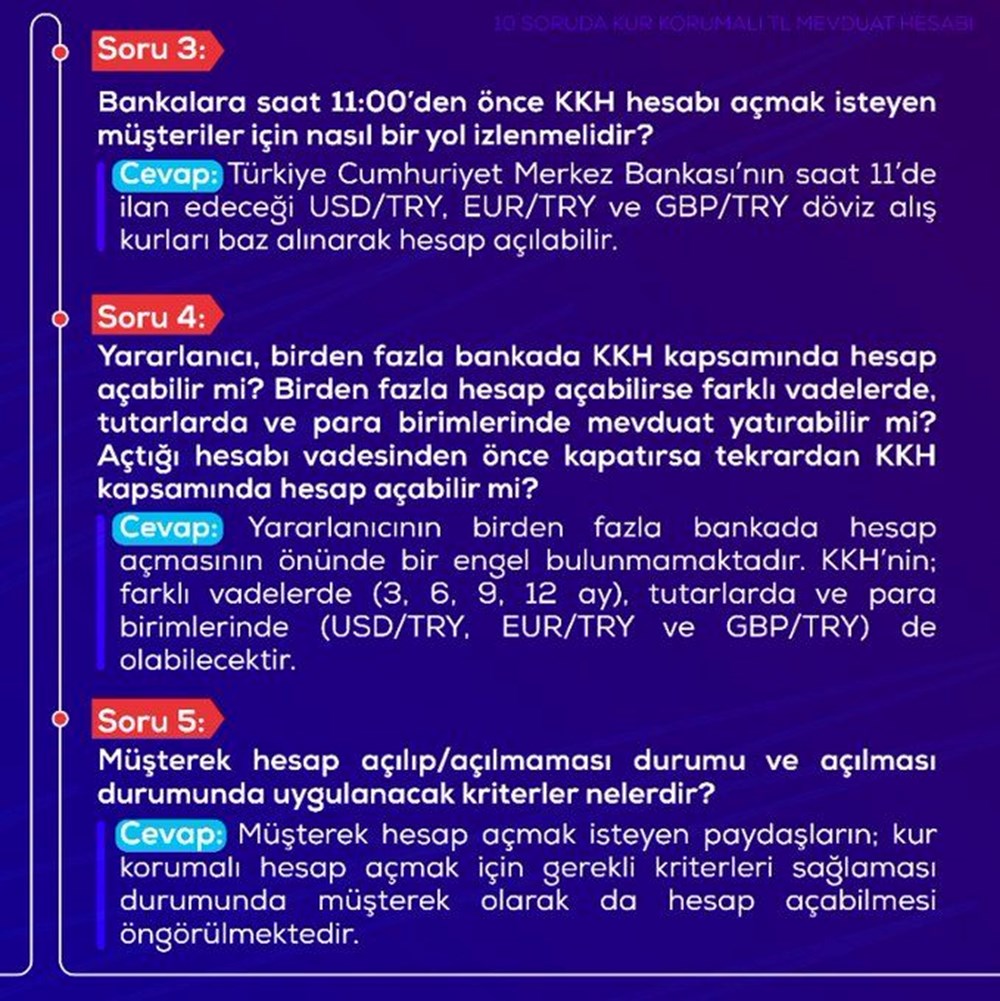 Bakanlık açıkladı: İşte 10 soruda Kur Korumalı TL Mevduat Hesabı - 3