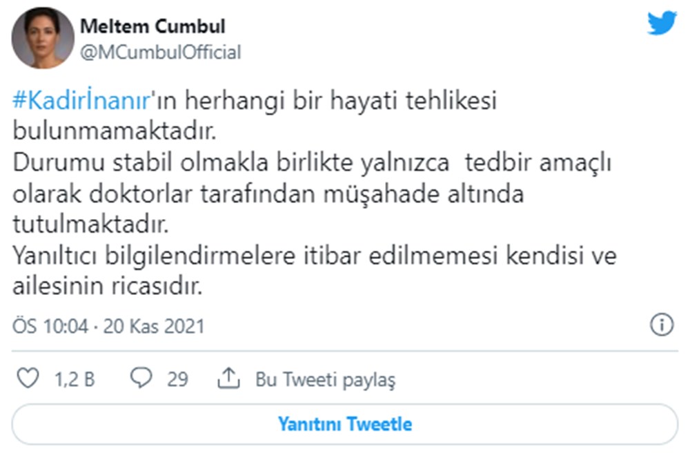 Kadir İnanır'ın sağlık durumuyla ilgili yeğeni Levent İnanır'dan açıklama - 5