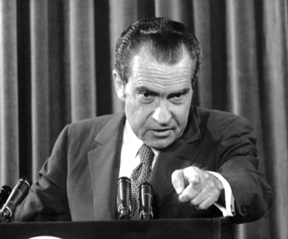 Watergate skandalıyla istifa etmek zorunda kalan eski ABD Başkanı Richard Nixon