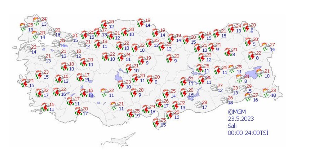 15 il için kuvvetli yağış ve fırtına uyarısı (Bugün hava nasıl olacak?) - 13