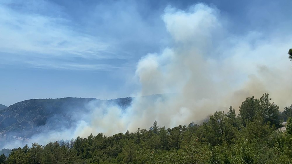 Antalya'da orman yangını: Karayolu ulaşıma kapatıldı - 8
