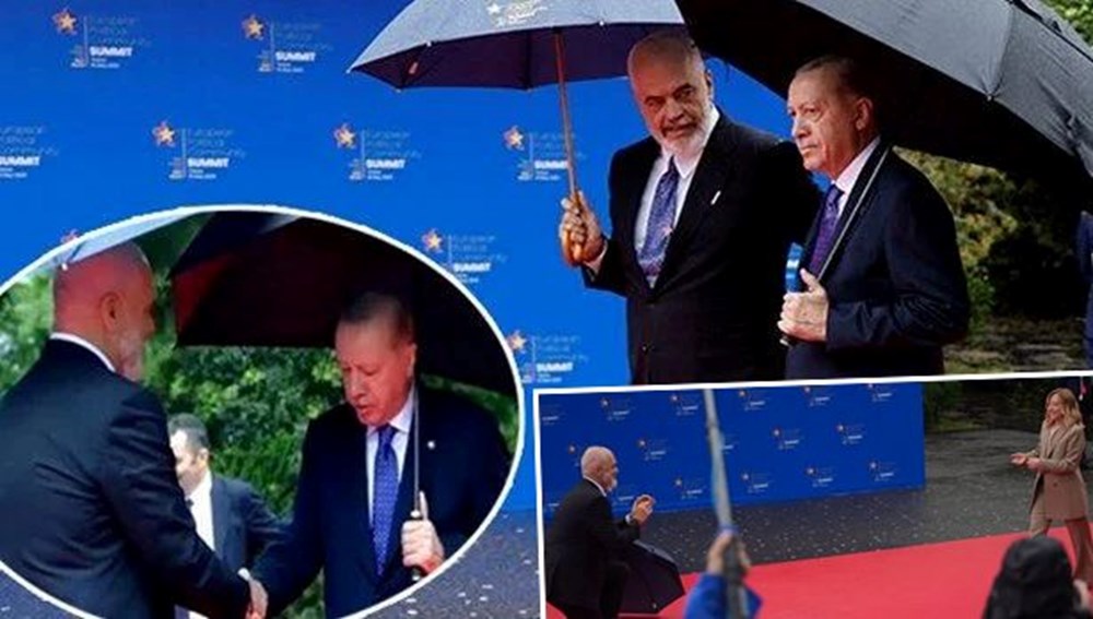 Meloni'yi diz çökerek karşıladı: Spor ayakkabıları Erdoğan'ın dikkatinden kaçmadı 72