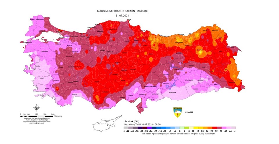 31 Temmuz hava durumu |  Meteoroloji haritayla uyardı: Aşırı sıcaklara dikkat! - 1