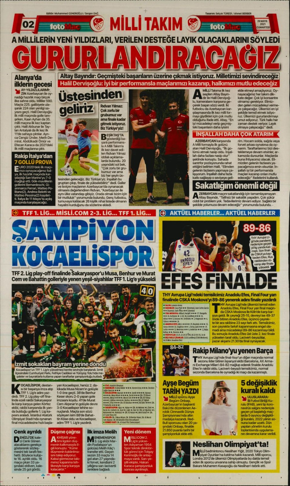 Günün spor manşetleri (29 Mayıs 2021) - 5