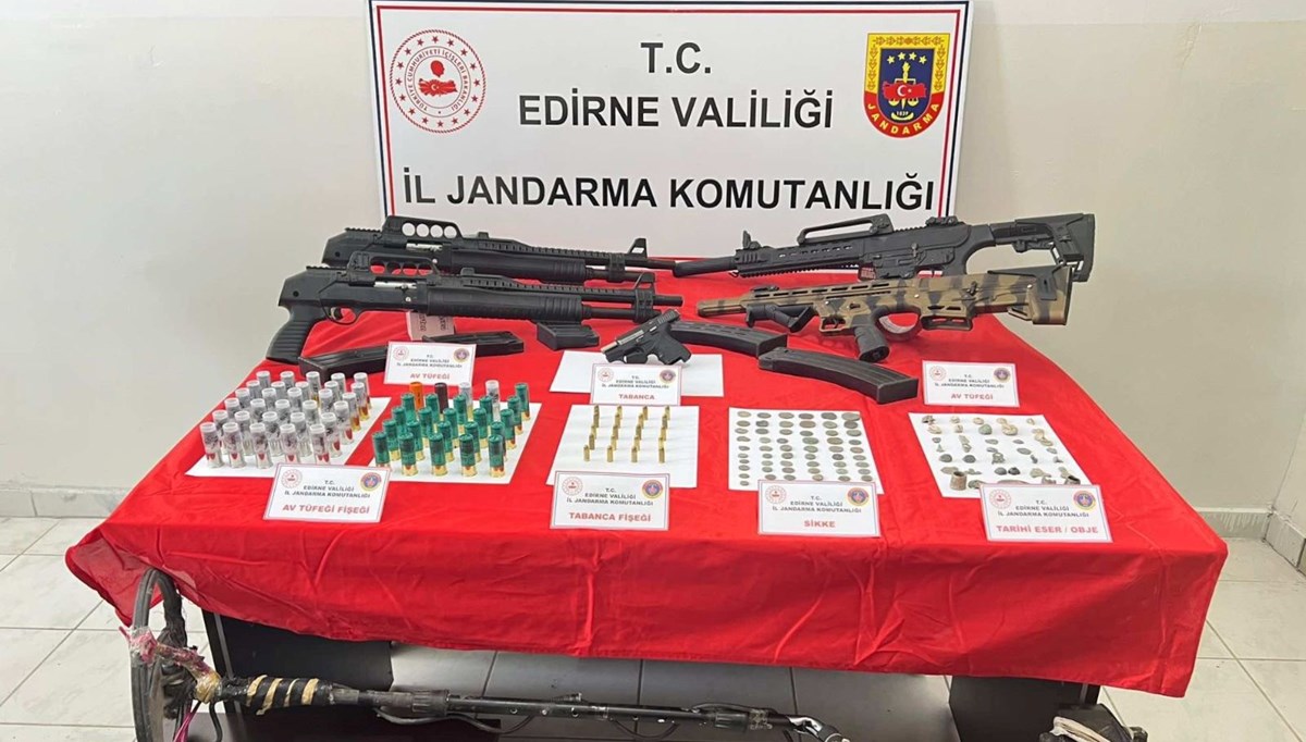Edirne'de tarihi eser operasyonu Edirne'de tarihi eser operasyonu