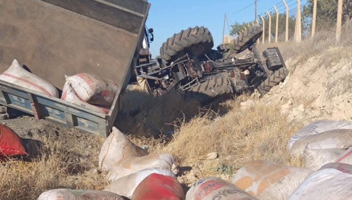 Devrilen traktörde 1 ölü, 4 yaralı