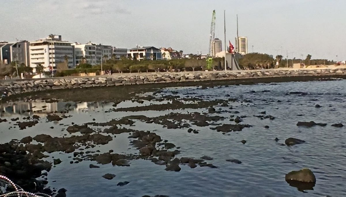 İskenderun'u fırtına vurdu: Deniz çekildi