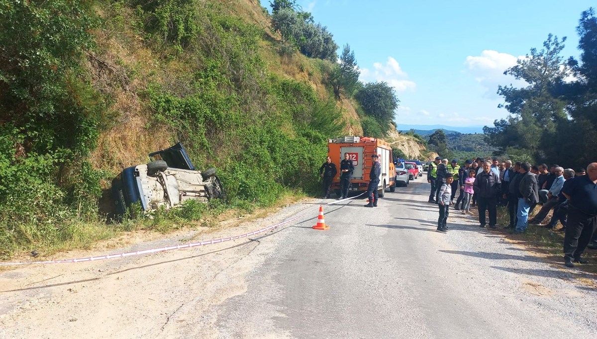 Otomobil şarampole devrildi: 1 ölü, 1 yaralı