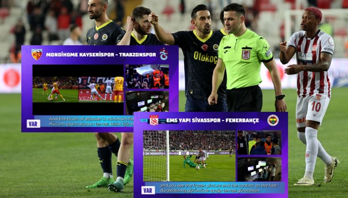 VAR kayıtları açıklandı: Sivasspor-Fenerbahçe maçındaki pozisyonda hakemlerin karar anı VAR kayıtları açıklandı: Sivasspor-Fenerbahçe maçındaki pozisyonda hakemlerin karar anı