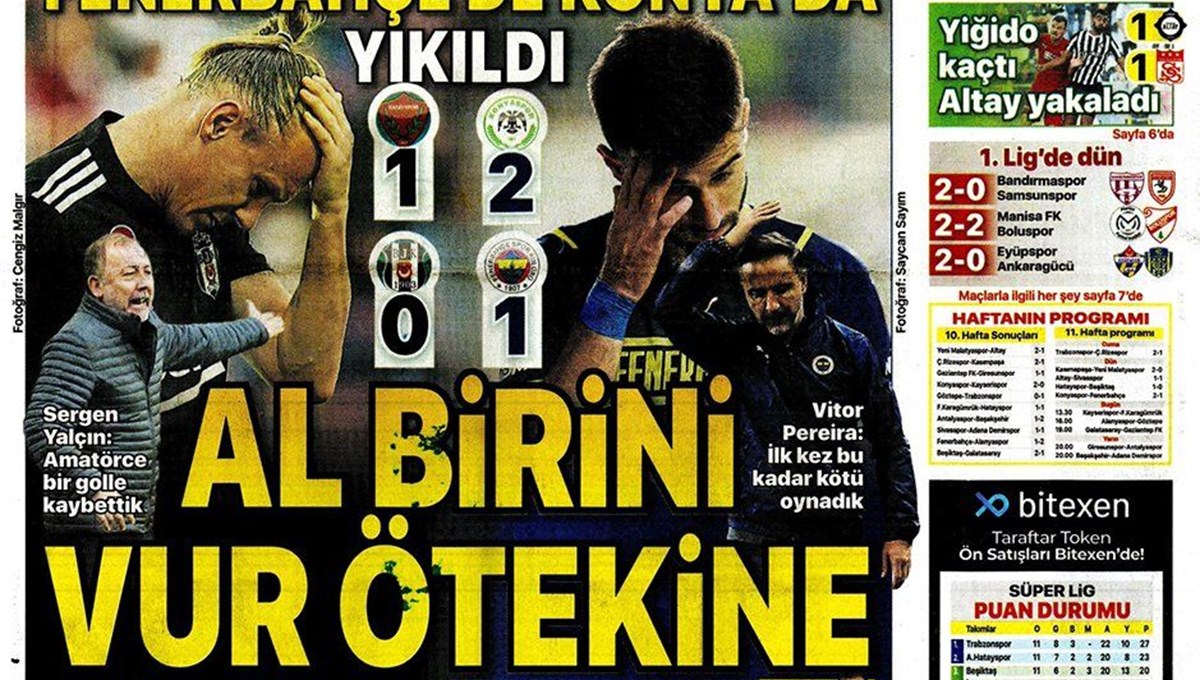 Günün spor manşetleri (31 Ekim 2021)