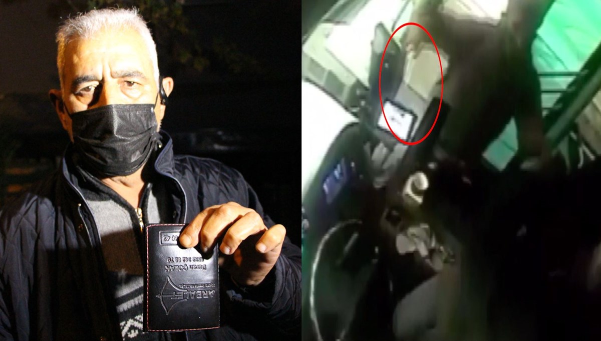 Otobüs şoförünü ölümden cebindeki ruhsat kurtardı