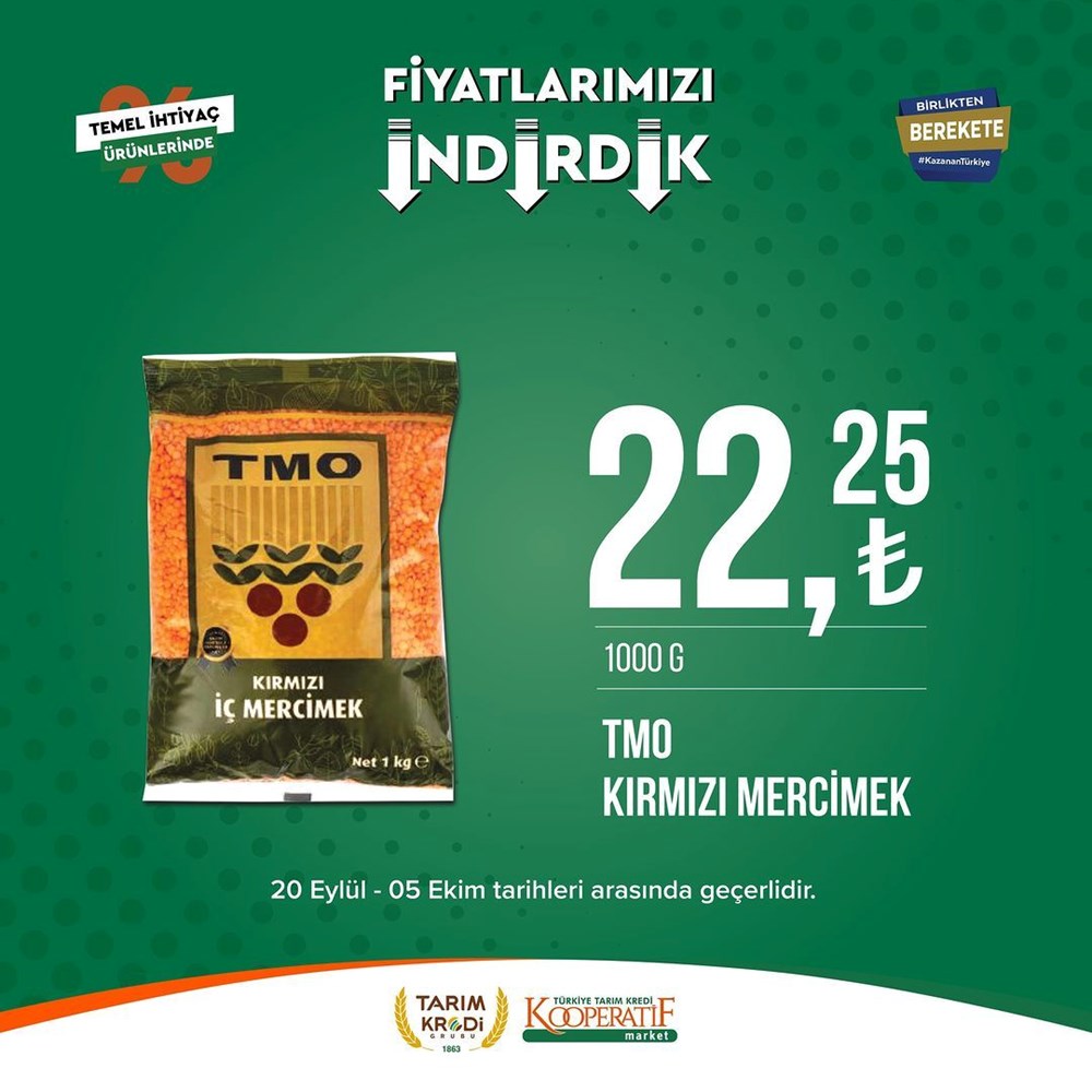Tarım Kredi Kooperatif Market yeni indirimli ürünler listesi belli oldu: 51 üründe fırsat indirimi (27 Eylül-5 Ekim 2023 Tarım Kredi Market indirimleri) - 13