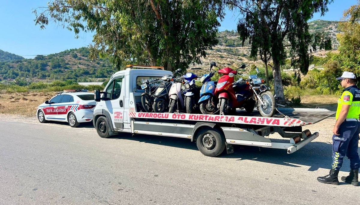 Alanya'da motosiklet denetimi
